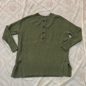 Lou & Grey Forest Green Crew Neck Sweater